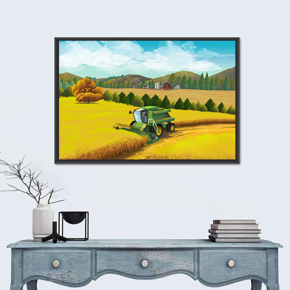 Harvest Season Farm Landscape Wall Art