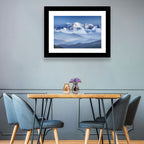 Snow-capped Peaks in Clouds Wall Art