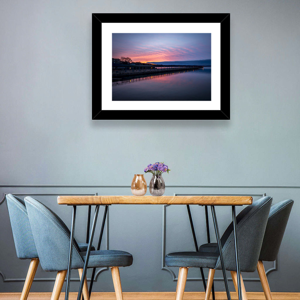 Skaneateles Lake Pier at Dusk Wall Art