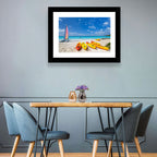 Yellow Kayaks on Tropical Beach Wall Art
