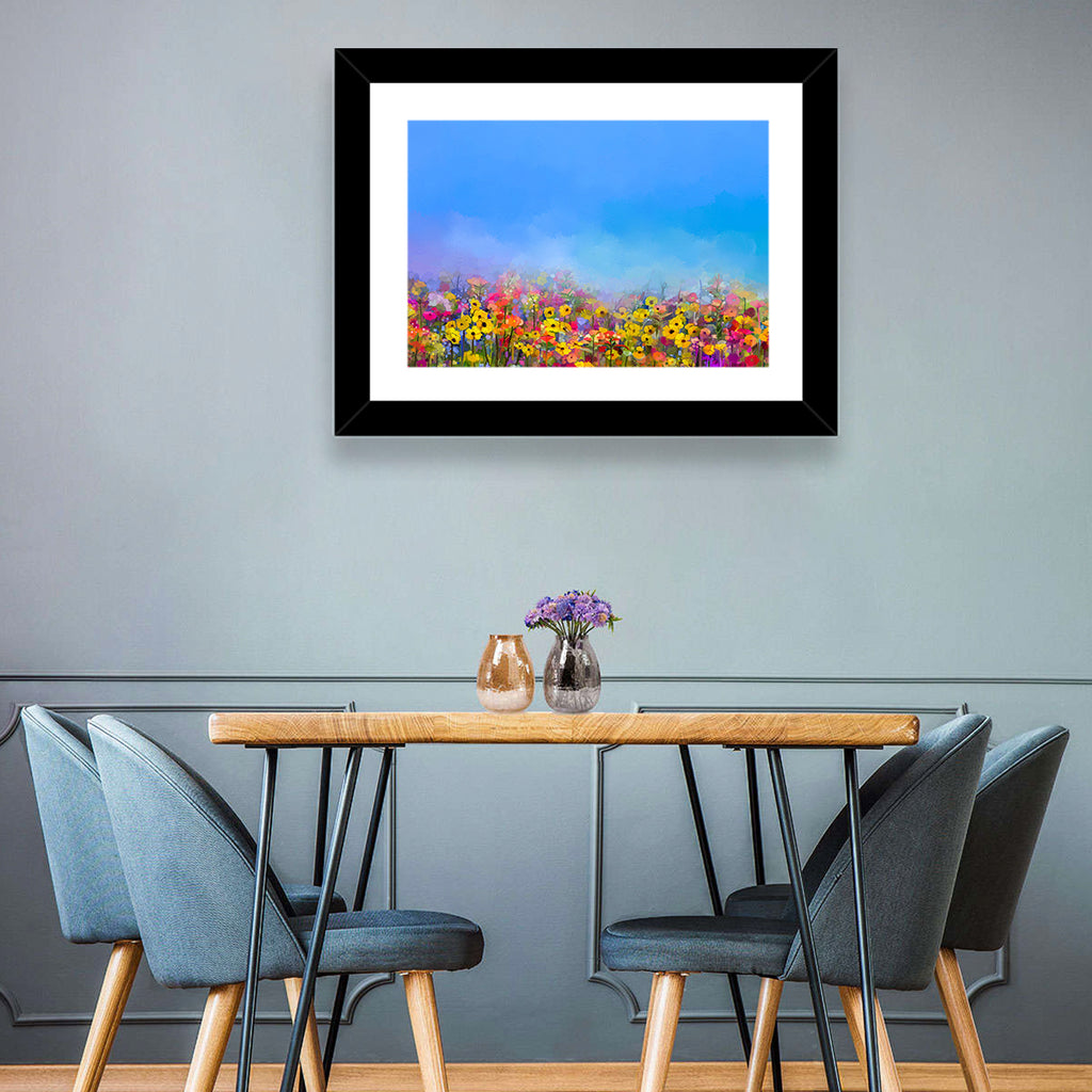 Cornflower and Daisy Meadow Wall Art