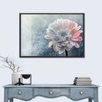 Winter Gerbera with Golden Script Wall Art