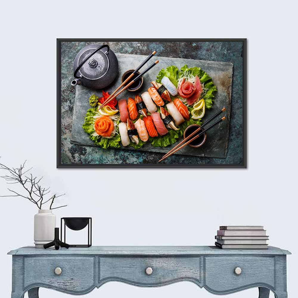 Nigiri and Sashimi Stone Platter Wall Art