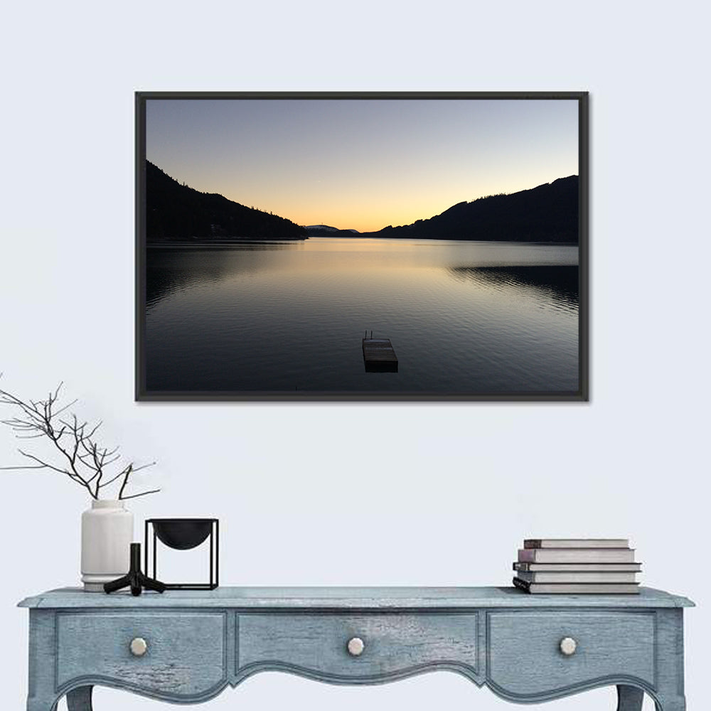 Lake Cushman Dock at Dusk Wall Art