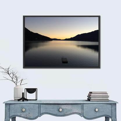 Lake Cushman Dock at Dusk Wall Art