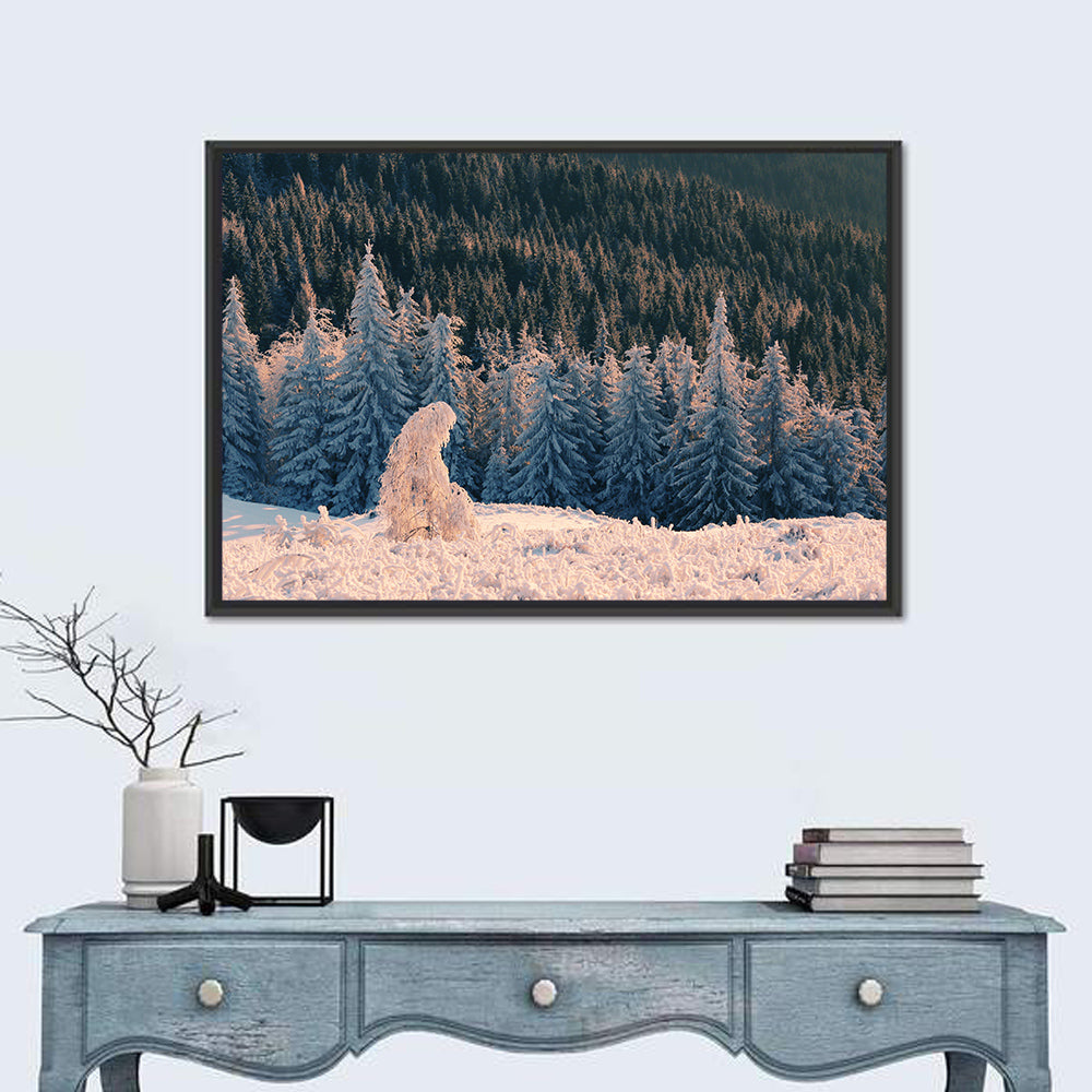 Carpathian Forest at Golden Hour Wall Art