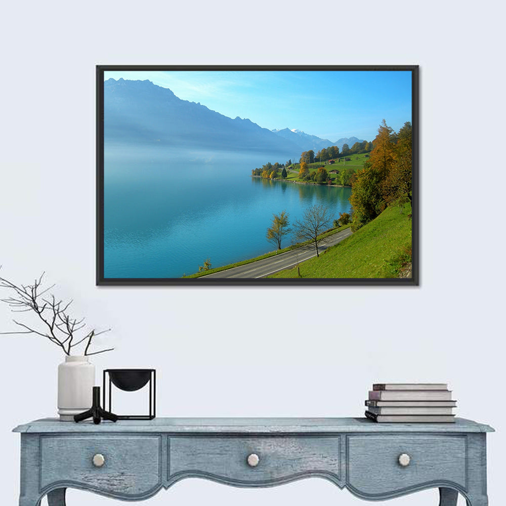 Lake Brienz Misty Shoreline Wall Art