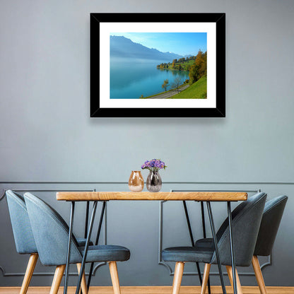 Lake Brienz Misty Shoreline Wall Art
