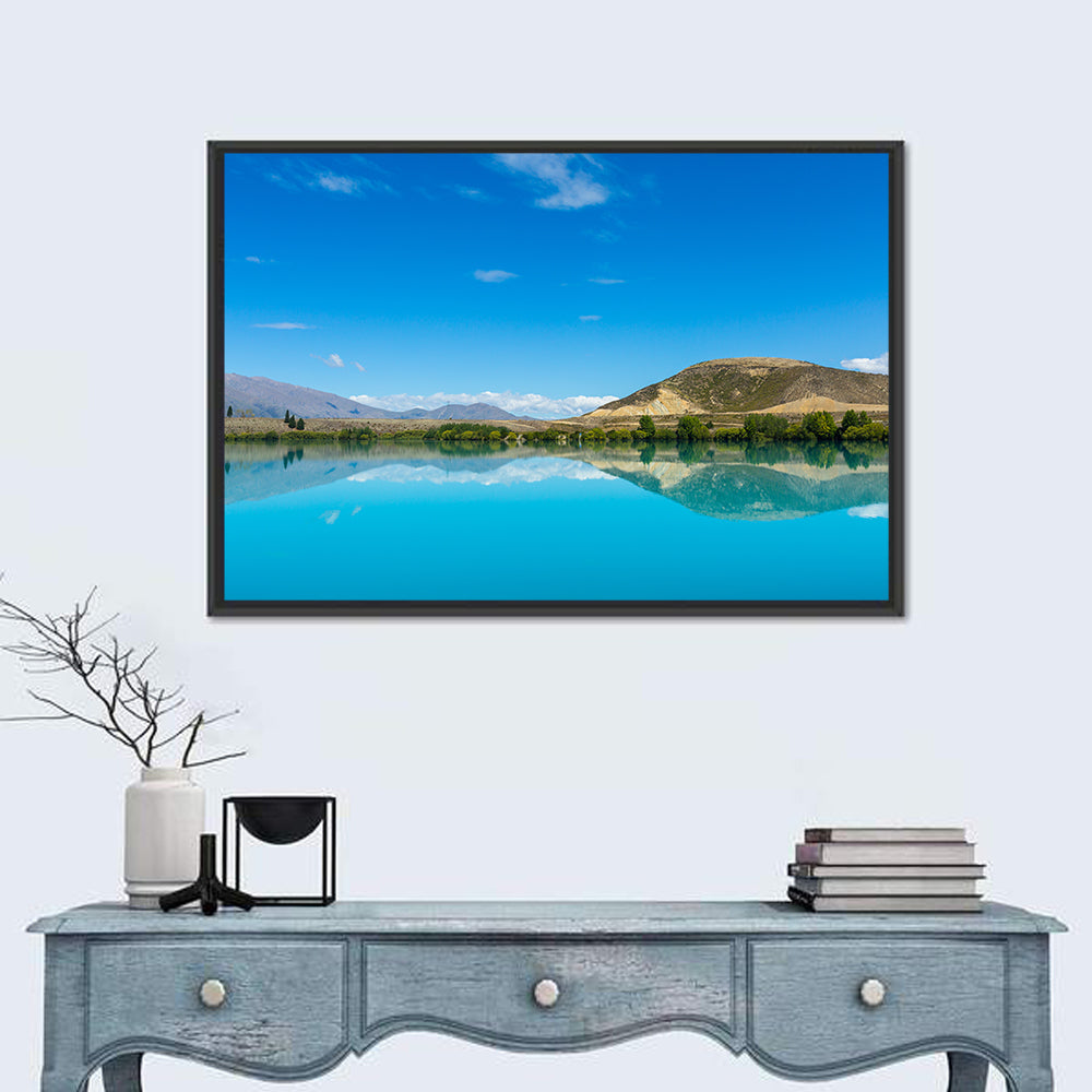 Lake Ruataniwha Wall Art in a room, landscape