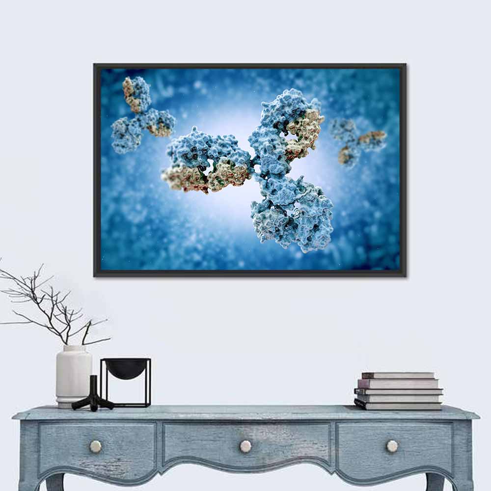 Y-shaped Antibody Illustration Wall Art
