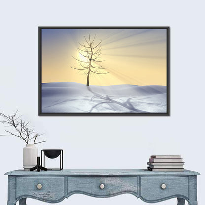 Winter Tree and Sunrise Wall Art