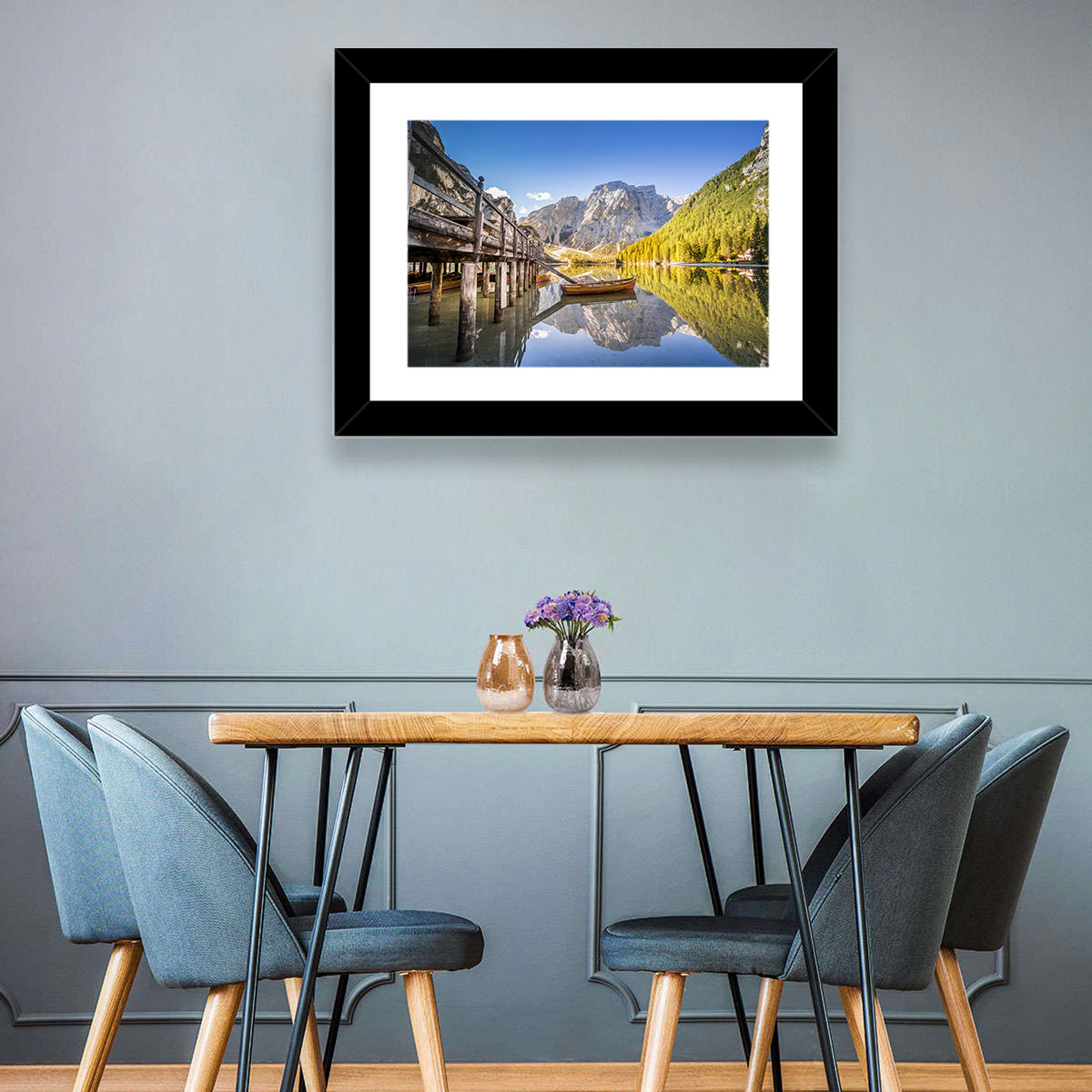 Lago Di Braies Pier Wall Art