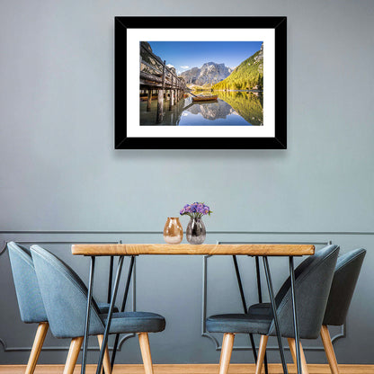 Lago Di Braies Pier Wall Art