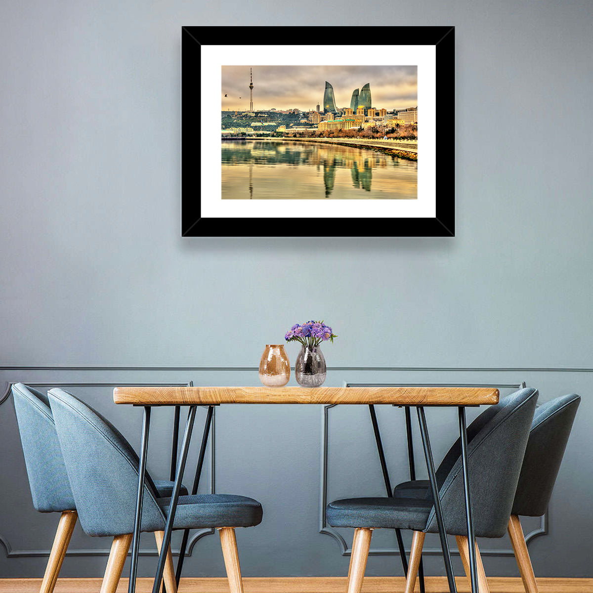 Baku Reflection Wall Art in a room, landscape