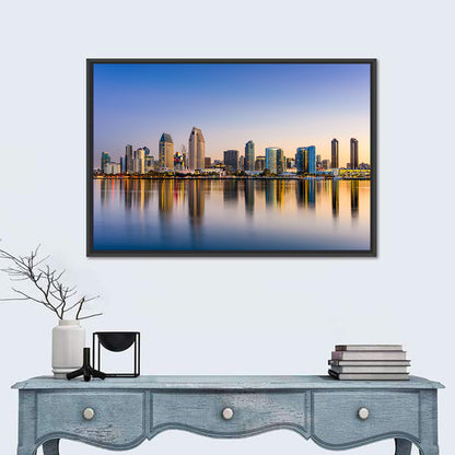 San Diego Skyline at Golden Dusk Wall Art
