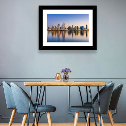 San Diego Skyline at Golden Dusk Wall Art