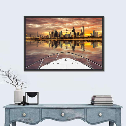 Kuwait City Skyline at Dusk Wall Art