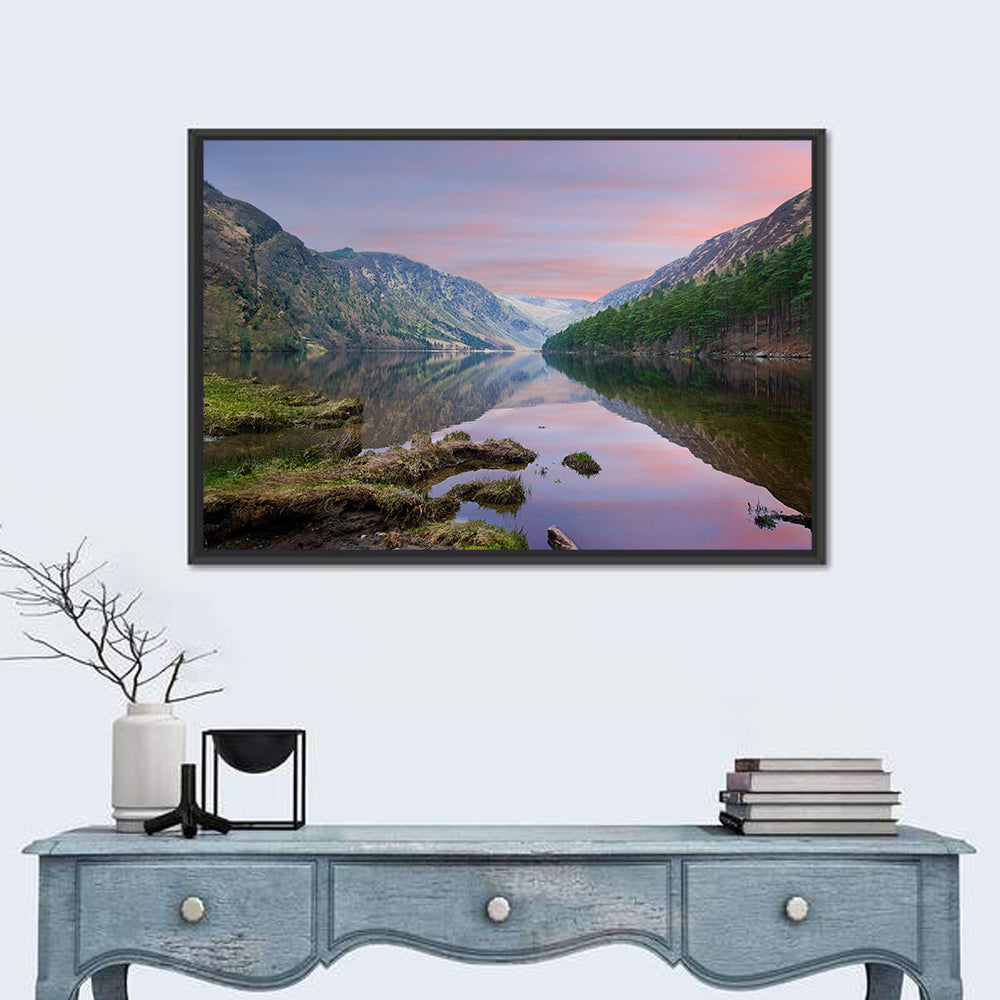 Glendalough Upper Lake at Dusk Wall Art