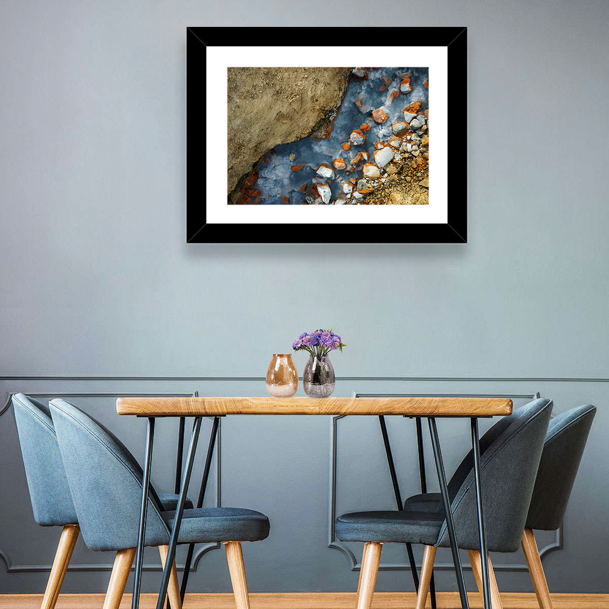 Milky Blue Geothermal Creek Wall Art