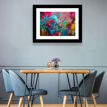Vibrant Impasto Color Burst Abstract Wall Art