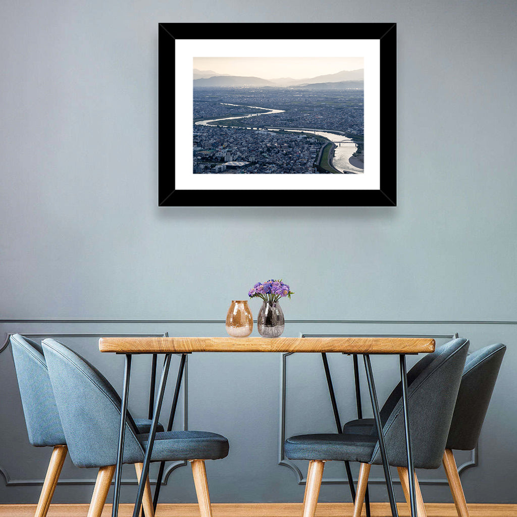 Gifu Aerial River View Wall Art