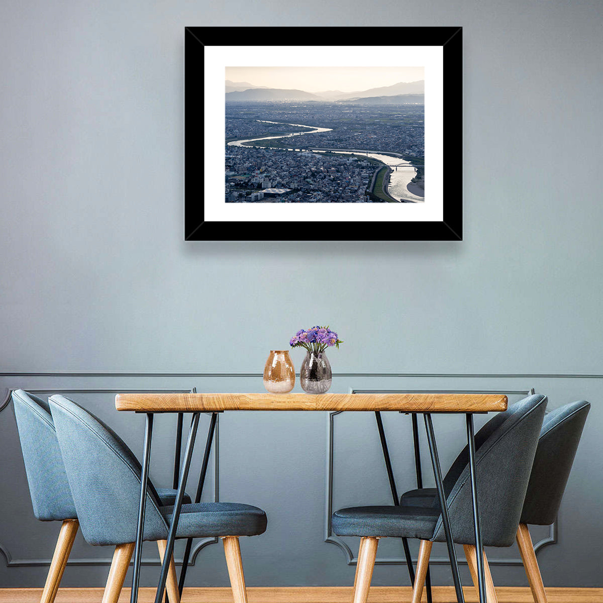 Gifu Aerial River View Wall Art