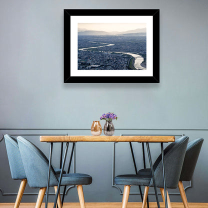 Gifu Aerial River View Wall Art