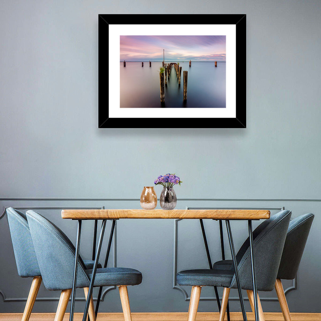 Lake Monroe Pier at Dusk Wall Art