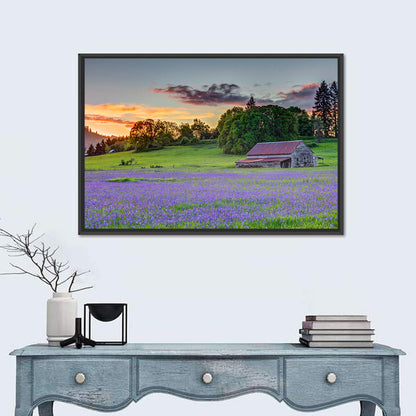 Willamette Valley Barn at Sunset Wall Art