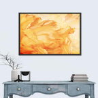 Golden Waving Cloth Abstract Wall Art