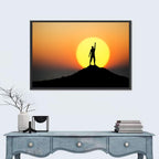 Champion Silhouette at Sunset Wall Art
