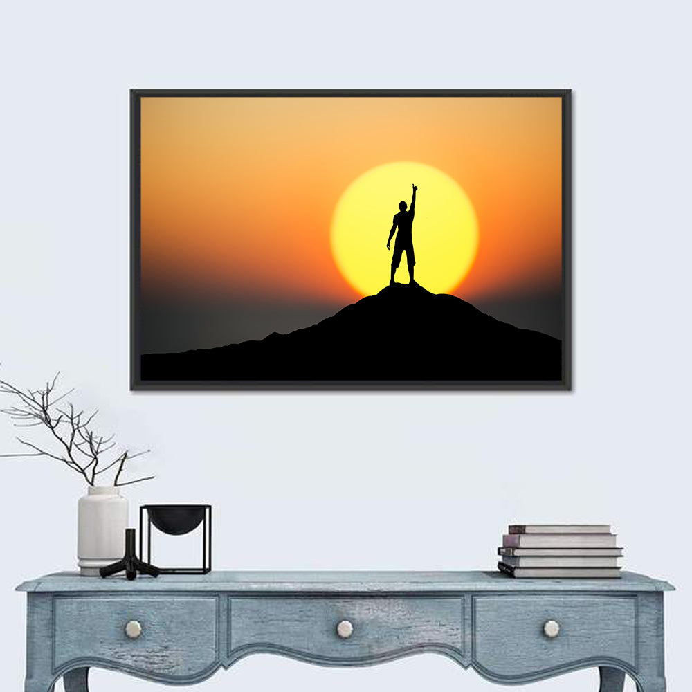 Champion Silhouette at Sunset Wall Art