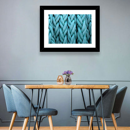 Turquoise Nautical Rope Close-up Wall Art