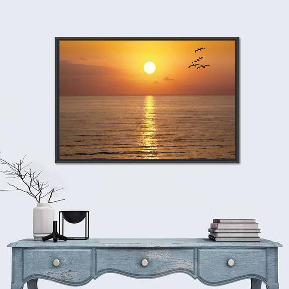 Golden Hour Ocean Sunset Wall Art