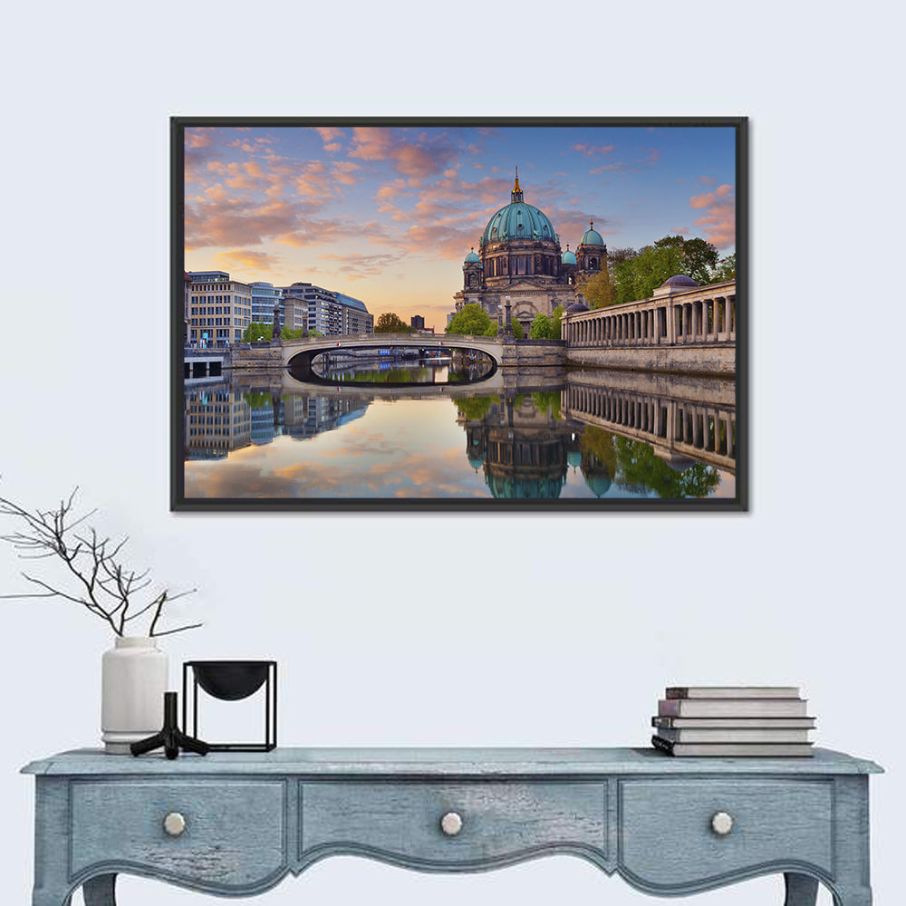 Golden Hour at Berlin Cathedral Wall Art in a room, landscape