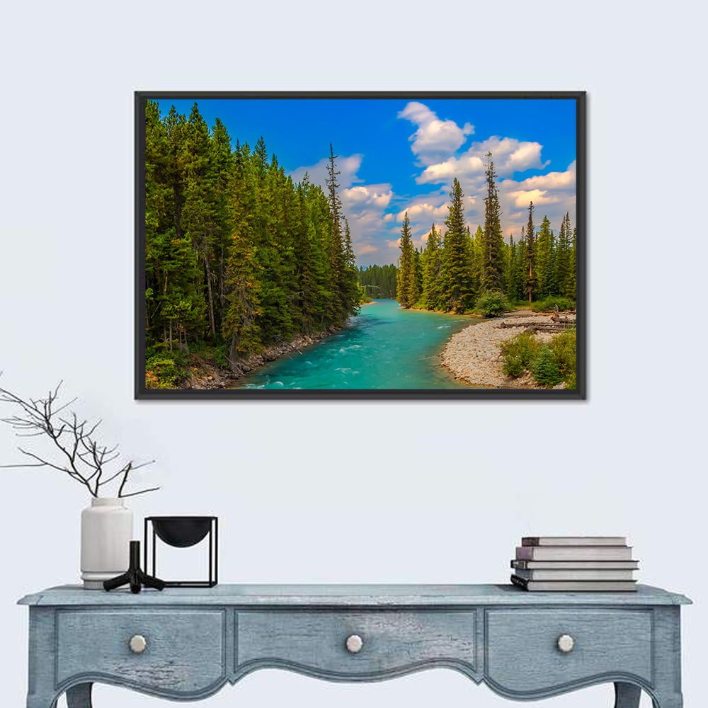 Pipestone River Wall Art in a room, landscape