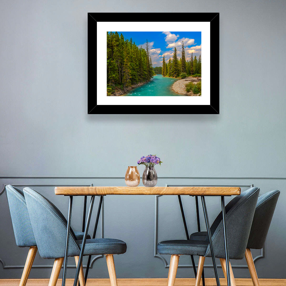 Pipestone River Wall Art in a room, landscape