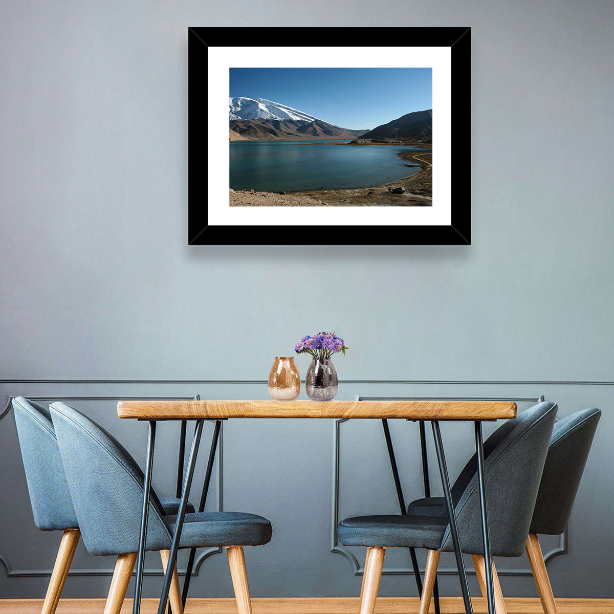 Muztahgata and Karakul Lake Wall Art in a room, landscape