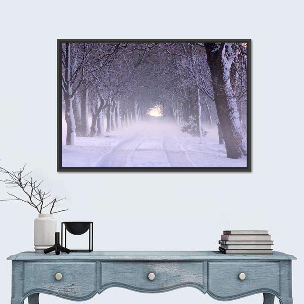 Kuressaare Park Snowy Path Wall Art