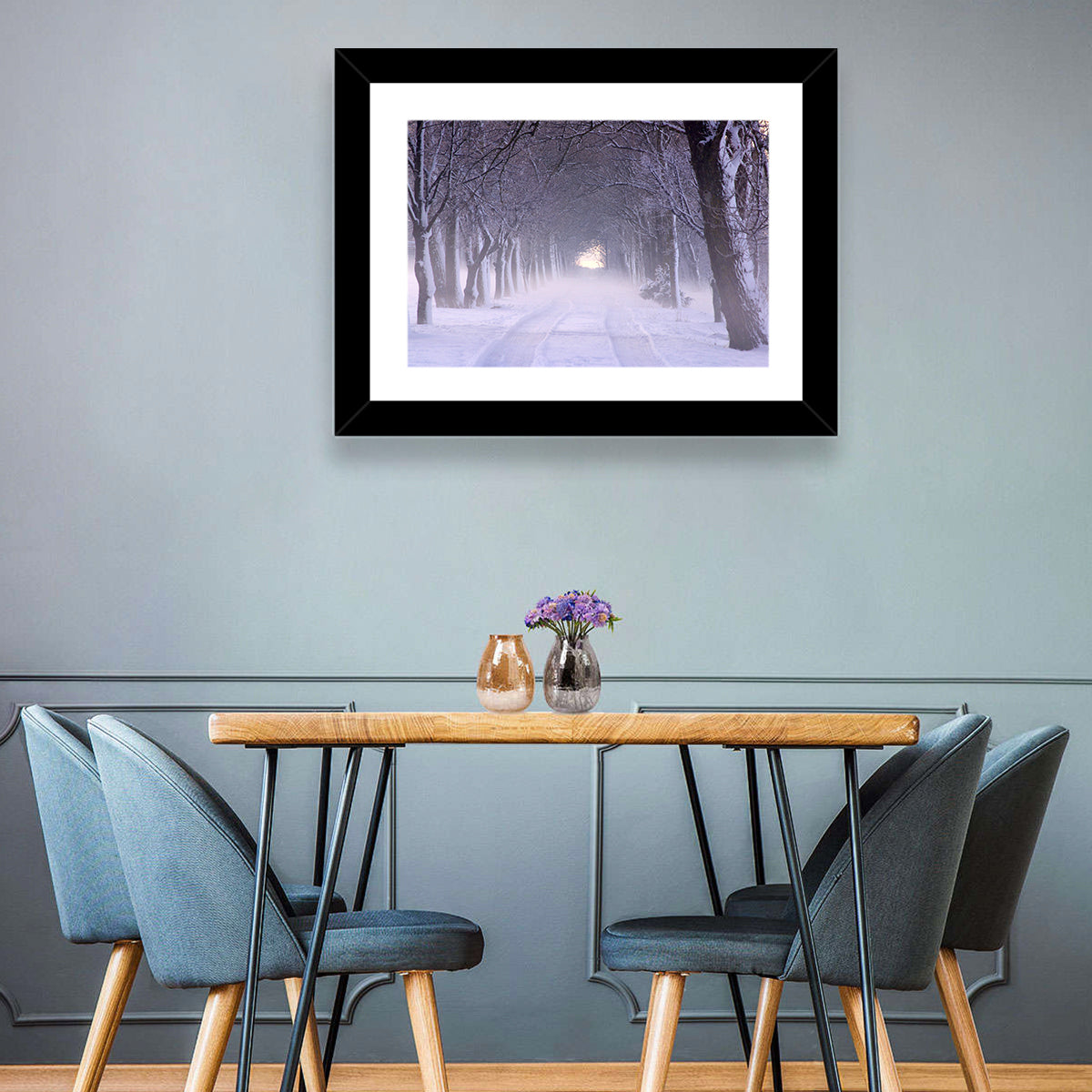 Kuressaare Park Snowy Path Wall Art