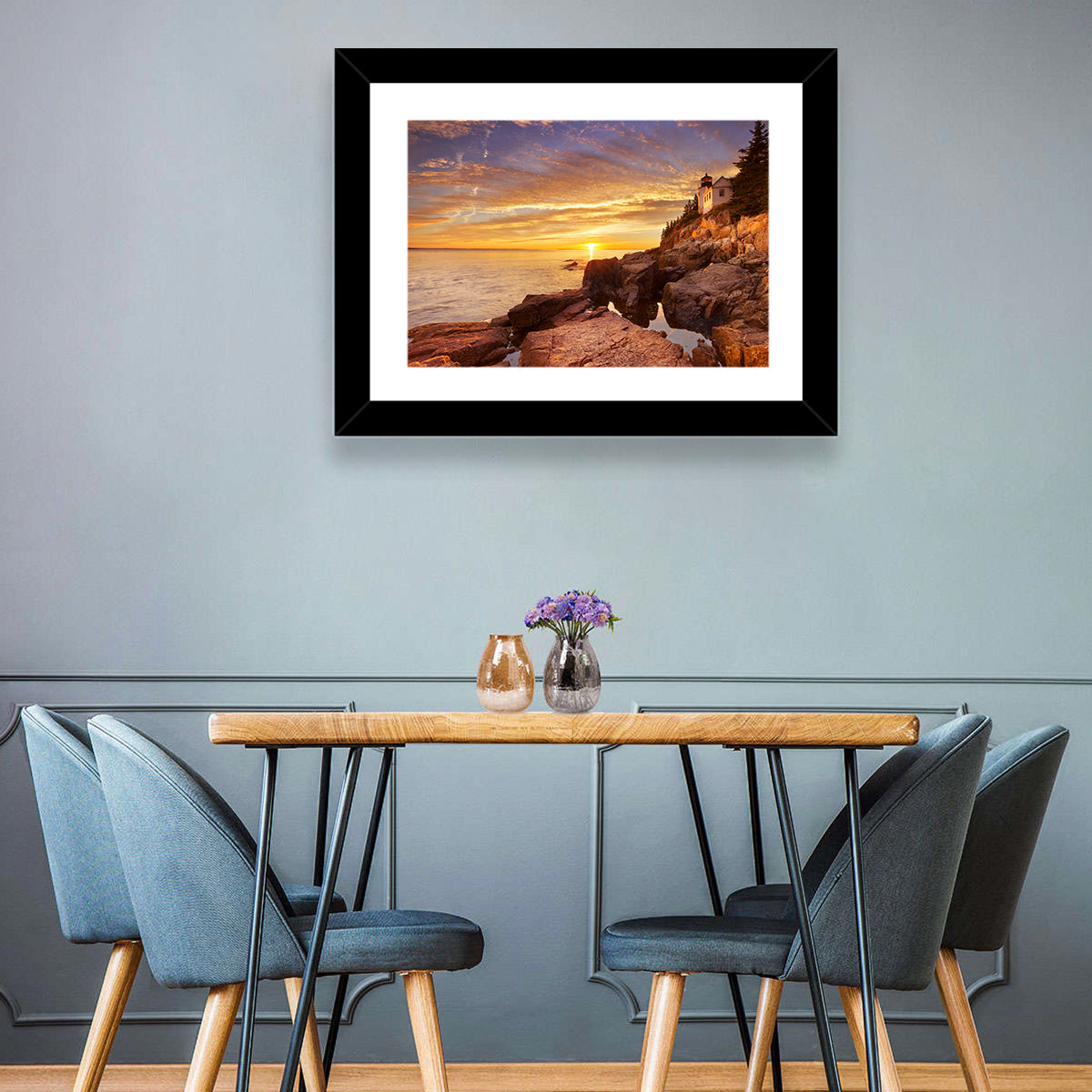 Bass Harbor Head Light at Sunset Wall Art