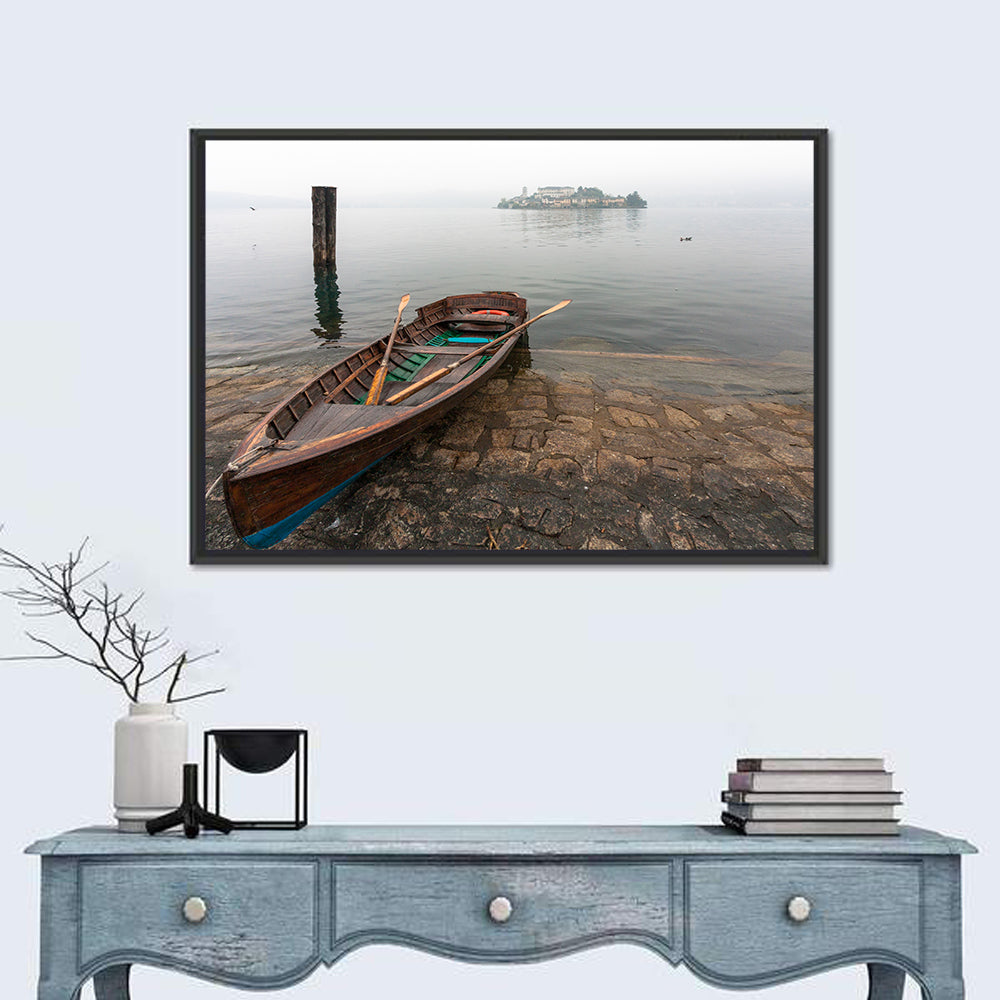 Rowboat on Lake Orta Wall Art