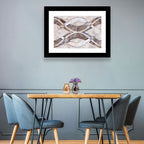 Waving Stone with Line Flowers Wall Art