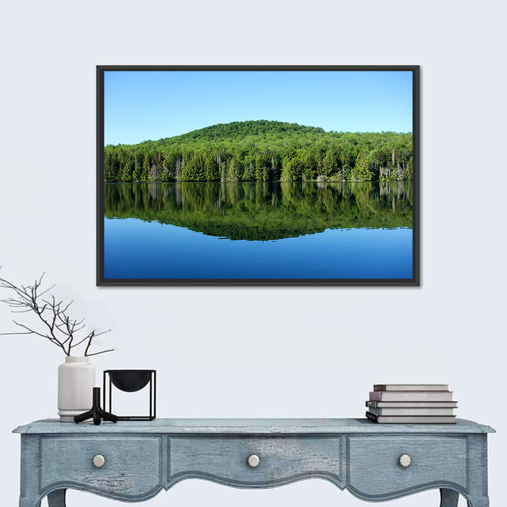 Vermont Mountain Lake Wall Art in a room, landscape