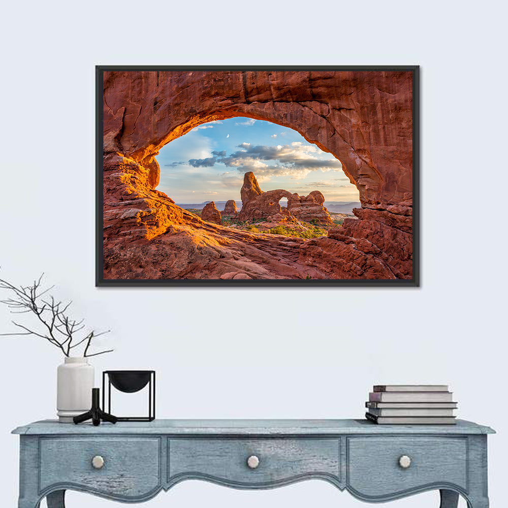 Turret Arch Through North Window Wall Art in a room, landscape