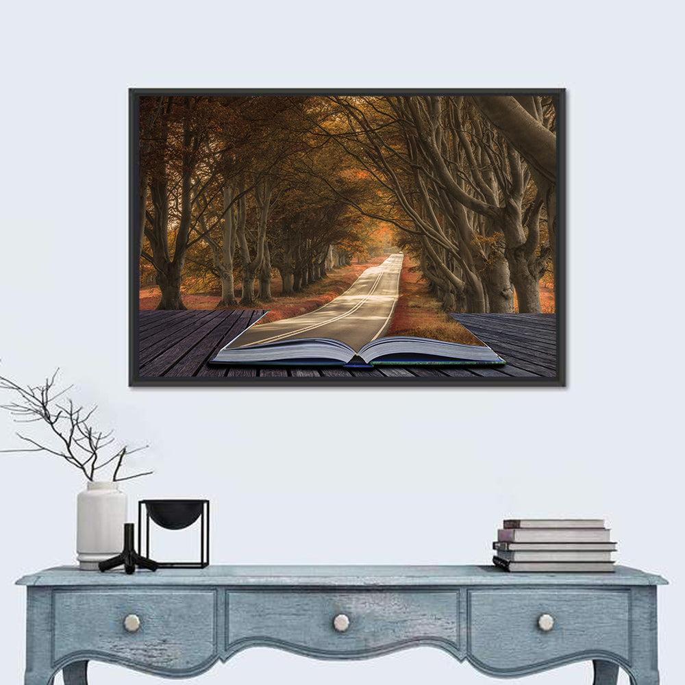 Surreal Book Pathway Wall Art