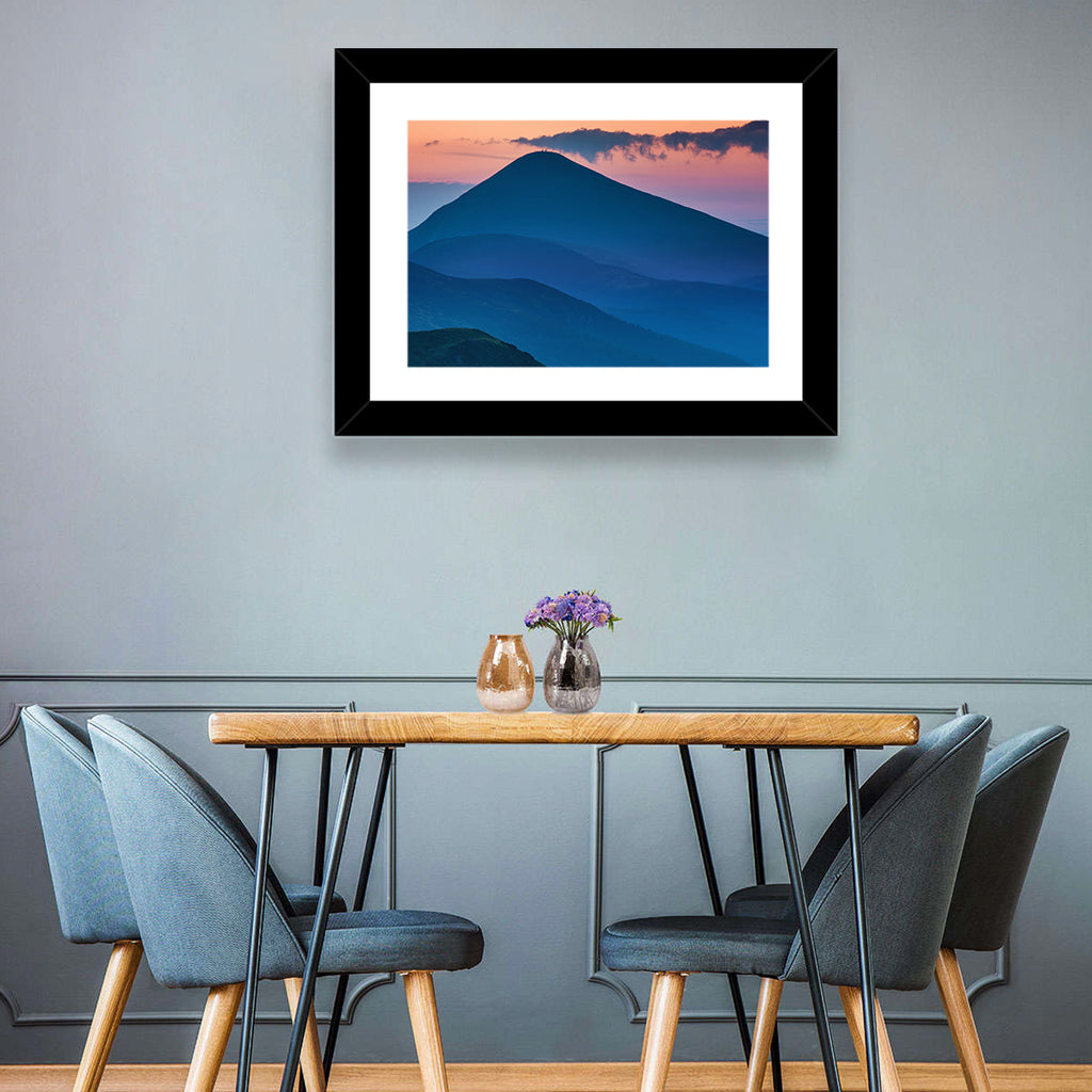 Twilight Mountain Range Wall Art