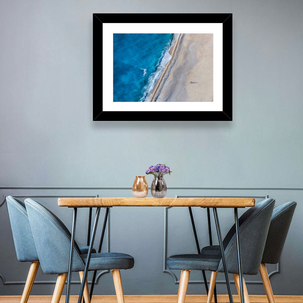Myrtos Beach Aerial View Wall Art
