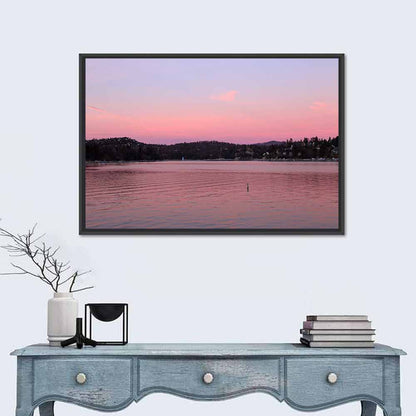 Lake Arrowhead Sunset Reflection Wall Art