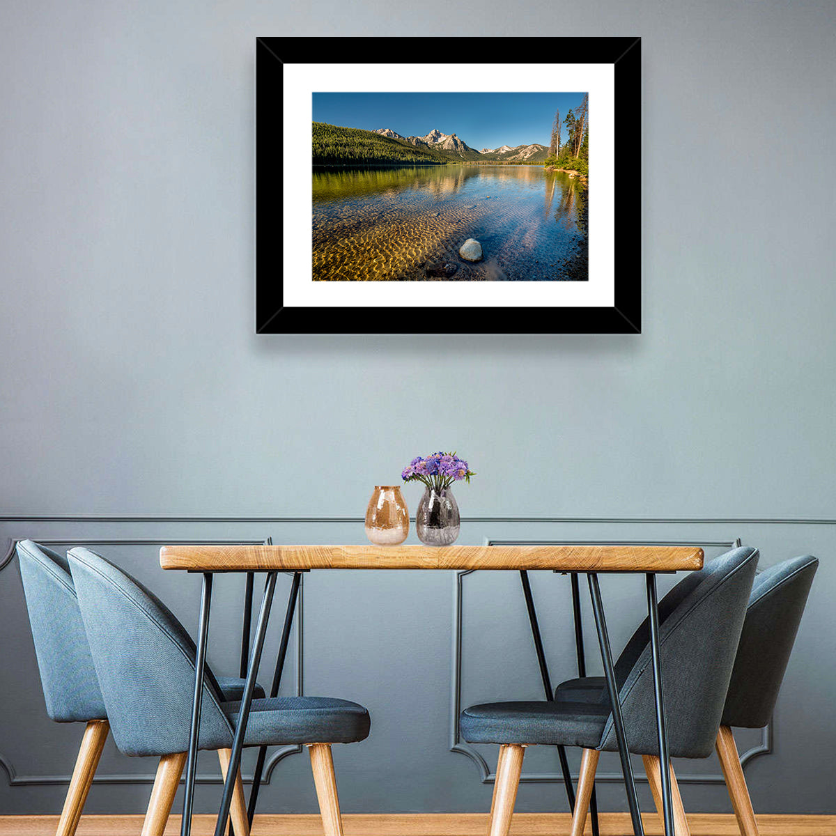Morning Light at Stanley Lake Wall Art